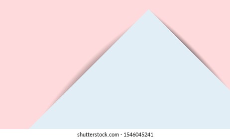 Abstract geometric pastel paper cut background template with realistic shadow effect and light blue colors theme. design use for wallpaper, text place, social media, and digital industry. Eps10 vector