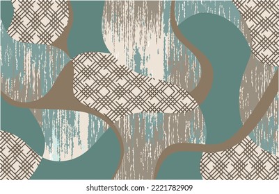 Abstract geometric patchwork pattern. Vector Illustration.