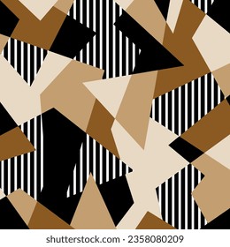 Abstract geometric patchwork pattern. Vector Illustration