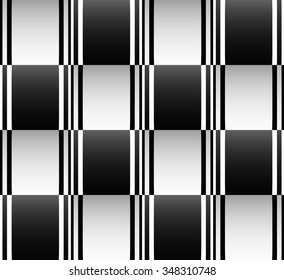 Abstract geometric pattern with alternating black-white squares