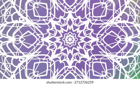 Abstract geometric pattern animation with a kaleidoscope effect and purple background, Abstracts Twirls Kaleidoscope A, Stock royalty.