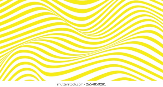 Fondo amarillo abstracto de la línea del arte del patrón geométrico. Ilustración vectorial.