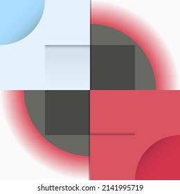 Abstract Geometric  Pattern Art Template. Soft Pastel Color Background. Editable Vector. Modern Clean Design