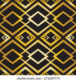 Abstract geometric pattern in art-deco style, vector wallpaper