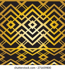 Abstract geometric pattern in art-deco style, vector wallpaper