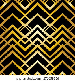 Abstract geometric pattern in art-deco style, vector wallpaper