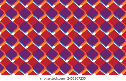 Abstract Geometric Pattern Artwork. Retro colors and white background.