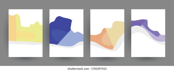 Abstract geometric pattern background for brochure cover design. Blue, yellow, red, orange, pink and green vector banner template