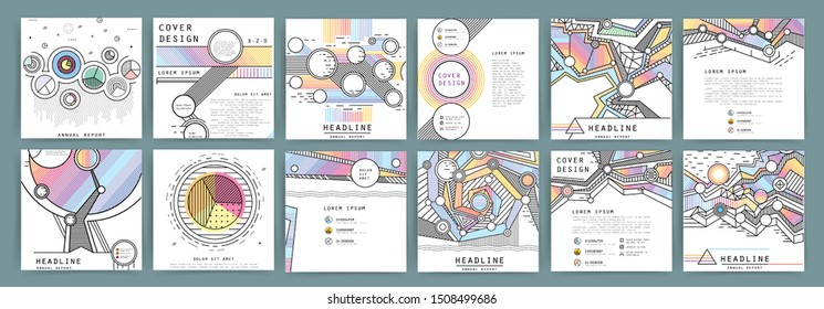 Abstract geometric pattern background for business brochure cover design