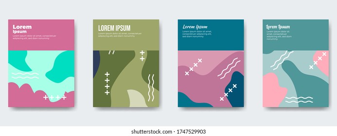Abstract geometric pattern background for business brochure cover design. Vector flyer template layout design. For business brochure, poster, annual report, leaflet, magazine or book cover.
