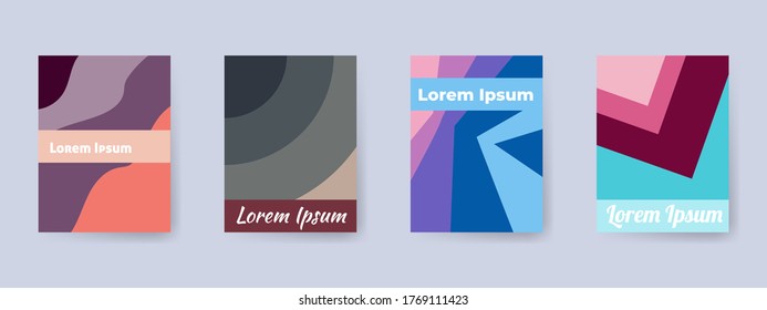 Abstract geometric pattern background for business brochure cover design. Business presentation vector A4 vertical orientation front page mock up set. 