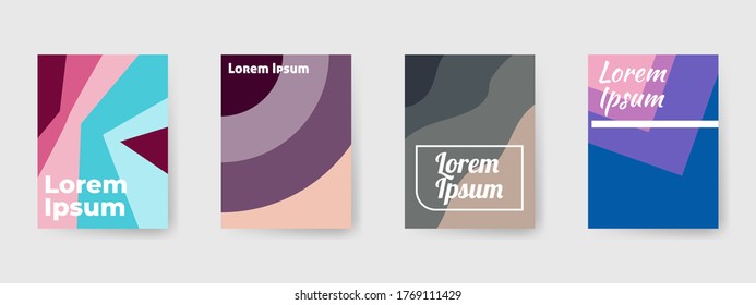 Abstract geometric pattern background for business brochure cover design. Business presentation vector A4 vertical orientation front page mock up set. 