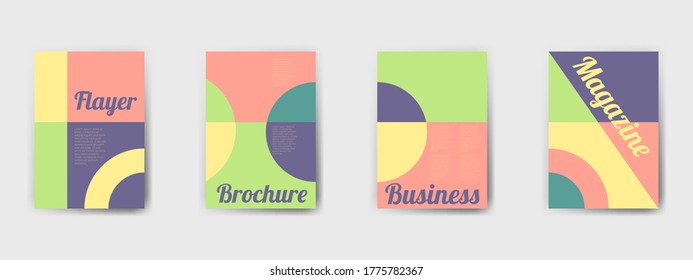 Abstract geometric pattern background for business brochure cover design. Vector flyer template layout design. For business brochure, poster, annual report, leaflet, magazine or book cover.