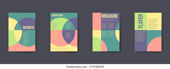 Abstract geometric pattern background for business brochure cover design. Vector flyer template layout design. For business brochure, poster, annual report, leaflet, magazine or book cover.