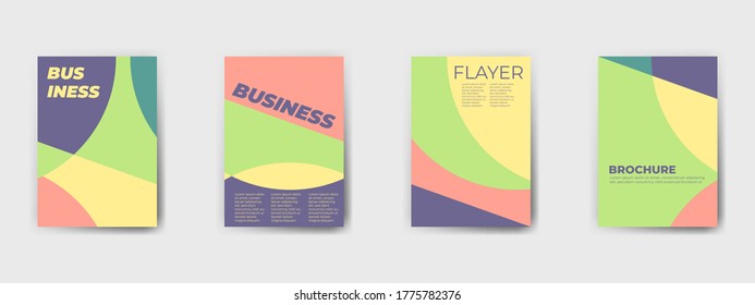 Abstract geometric pattern background for business brochure cover design. Vector flyer template layout design. For business brochure, poster, annual report, leaflet, magazine or book cover.