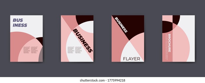 Abstract geometric pattern background for business brochure cover design. Vector flyer template layout design. For business brochure, poster, annual report, leaflet, magazine or book cover.