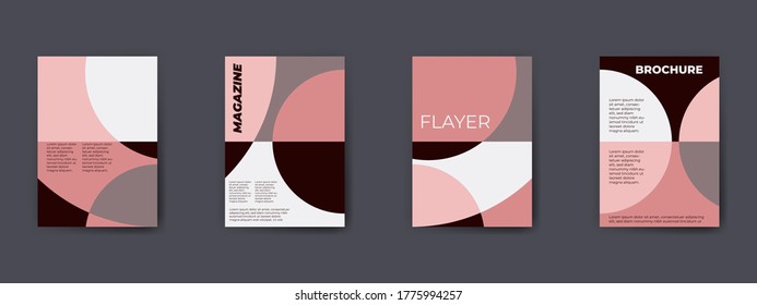 Abstract geometric pattern background for business brochure cover design. Vector flyer template layout design. For business brochure, poster, annual report, leaflet, magazine or book cover.