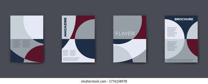 Abstract geometric pattern background for business brochure cover design. Vector flyer template layout design. For business brochure, poster, annual report, leaflet, magazine or book cover.
