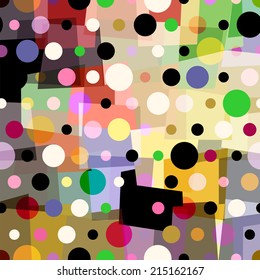 abstract geometric pattern background, with circles and trapeze