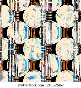 abstract geometric pattern background, with circles, strokes and splashes