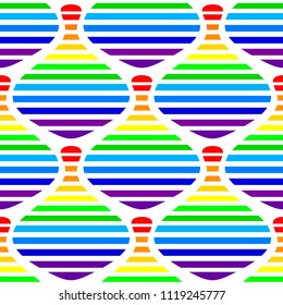 Abstract geometric pattern background. Colorful rainbow strip lines. Vector illustration, isolated on white background.