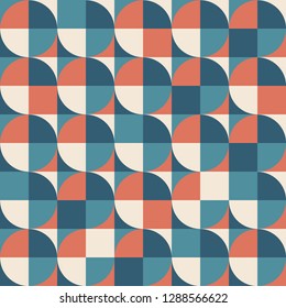 Abstract Geometric Pattern Background With Colorful Circles And Squares