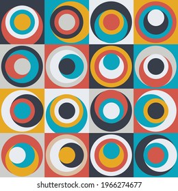 Abstract Geometric Pattern Background With Colorful Circles