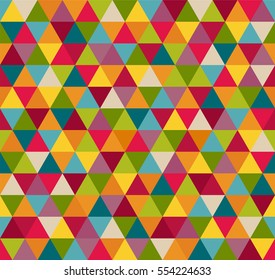 Abstract Geometric Pattern Background With Colorful Triangles