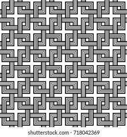 Abstract geometric pattern for background, fabric and textile, in vector and black color.