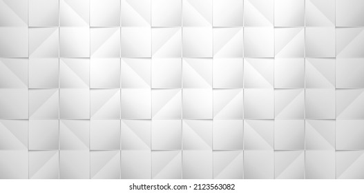 abstract geometric pattern background, illustration of square shape wallpaper grayscale color design, applicable for website banner, printing vinyl, wall sticker, home decoration, backdrop and fabric