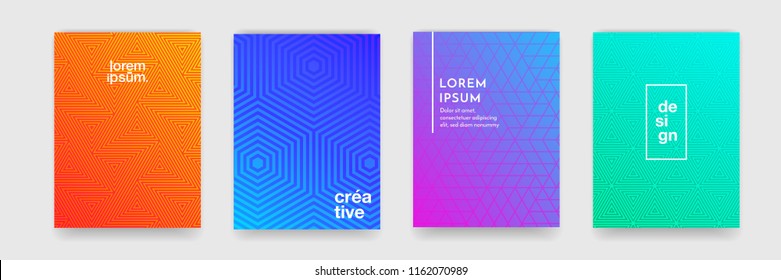 Minimalistic Vector Illustration Covers Design Line Stock Vector ...