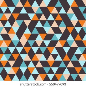 Abstract Geometric Pattern Background Made Of Colorful Asymmetric Triangles