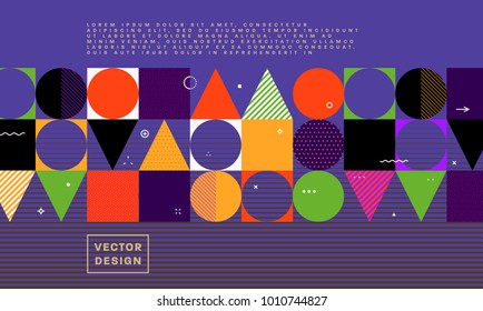 Abstract Geometric Pattern for background | Modern glitch elements for brochure, flyer or presentations design, vector illustration.
