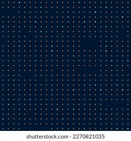 Abstract geometric pattern background with polka dots shapes texture. Blue and gold seamless grid lines. Simple geometry minimalistic pattern