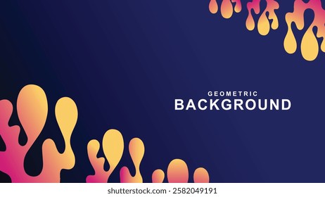 Abstract geometric pattern background for poster cover design. Color gradient banner template. Modern and minimalist vector waveform