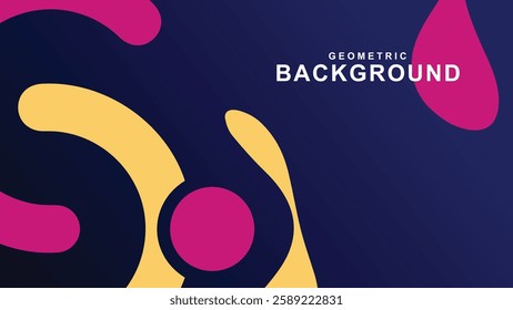 Abstract geometric pattern background for poster cover design. Color gradient banner template. Modern and minimalist vector waveform