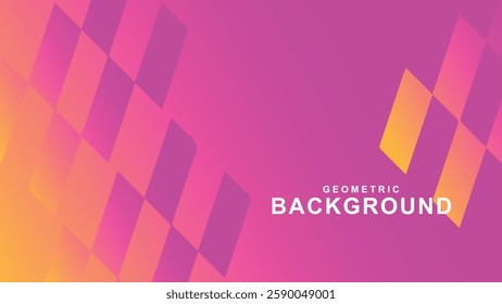 Abstract geometric pattern background for poster cover design. Color gradient banner template. Modern and minimalist vector waveform