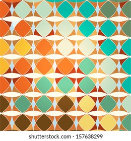 abstract geometric pattern background, retro/vintage style, with circle/oval