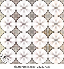 abstract geometric pattern background, retro/vintage style, with circle/oval