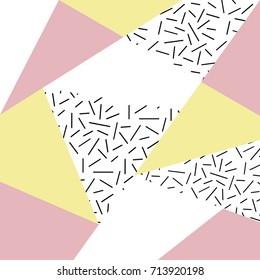 Abstract geometric pattern or background. Scandinavian style. Poster, card, textile, wallpaper template.