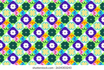 Abstract geometric pattern background. Seamless print of minimal modern shapes and forms. vector seamless vintage patterns color geometric design. Bright abstract fashion backgrounds, retro style.