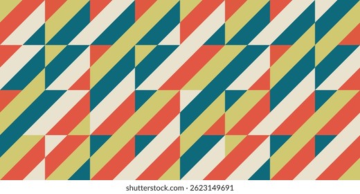 Abstract geometric pattern background, abstract stripes pattern with vintage color