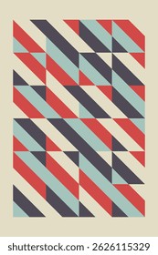 Fundo de padrão geométrico abstrato, padrão de listras abstratas com cor vintage