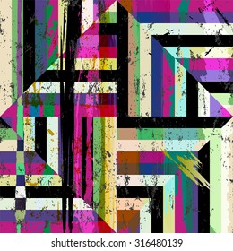 abstract geometric pattern background, with stripes, strokes and splashes