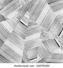 abstract geometric pattern background, with strokes and splashes, black and white