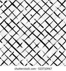 abstract geometric pattern background, with strokes and splashes,black and white, seamless