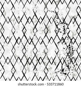 abstract geometric pattern background, with strokes and splashes, black and white