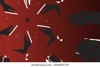 Abstract Geometric Pattern Background, Symmetrical design with artistic fracture elements, giving an edgy and contemporary feel.