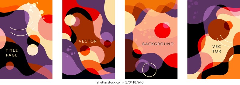 Abstract geometric pattern background texture for poster cover design. Minimal color vector banner template with circles and squares. Vector illustration.	