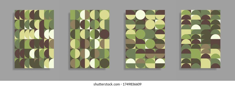 Abstract geometric pattern background texture for poster cover design. Minimal color vector banner template with circles and squares. Vector illustration.	